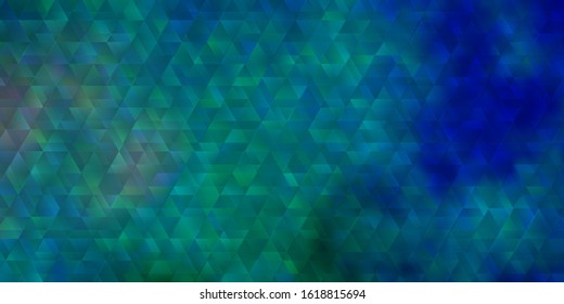 Light Blue, Green vector template with lines, triangles. Modern gradient illustration with colorful triangles. Template for landing pages.