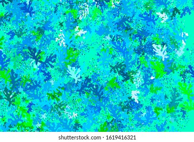Light Blue, Green vector template with chaotic shapes. Modern abstract illustration with colorful random forms. Modern design for your business card.