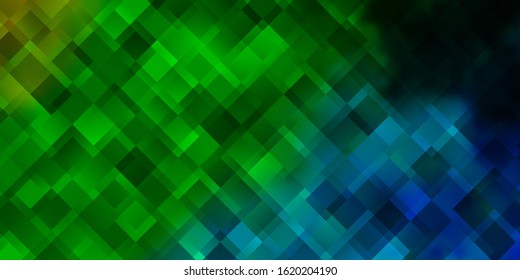 Light Blue, Green vector template with rectangles. Colorful illustration with gradient rectangles and squares. Template for cellphones.