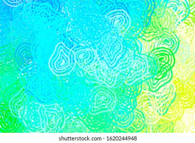 Light Blue, Green vector template with chaotic shapes. Simple colorful illustration with abstract gradient shapes. Background for a cell phone.