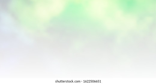 Light Blue, Green vector template with sky, clouds. Shining illustration with abstract gradient clouds. Pattern for your commercials.