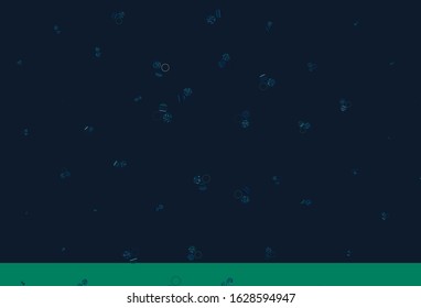Light Blue, Green vector template with circles. Illustration with set of shining colorful abstract circles. Pattern for textures of wallpapers.