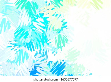 Light Blue, Green vector template with repeated sticks. Glitter abstract illustration with colorful sticks. Pattern for ads, posters, banners.