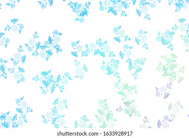 Light Blue, Green vector template with chaotic shapes. Simple colorful illustration with abstract gradient shapes. Background for a cell phone.