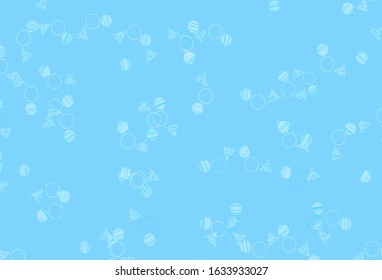 Light Blue, Green vector template with crystals, circles. Beautiful illustration with circles, triangles in nature style. Pattern for booklets, leaflets