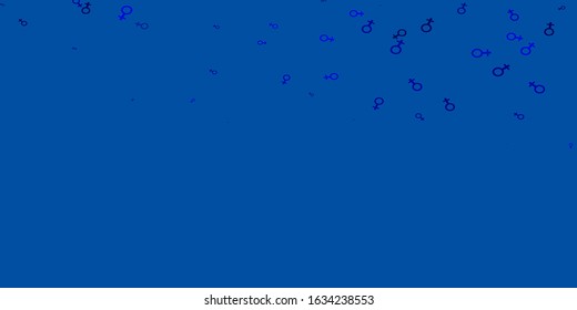 Light Blue, Green vector template with businesswoman signs. Simple design in abstract style with women’s rights activism. Background for ui designers.