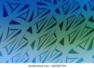 Light Blue, Green vector template with crystals, triangles. Abstract gradient illustration with triangles. Pattern for websites.