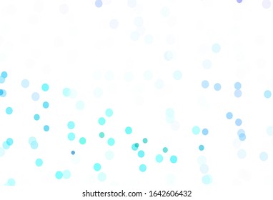 Light Blue, Green vector template with ice snowflakes. Glitter abstract illustration with crystals of ice. Pattern for new year websites.