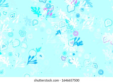 Light Blue, Green vector template with chaotic shapes. Illustration with colorful gradient shapes in abstract style. Simple design for your web site.