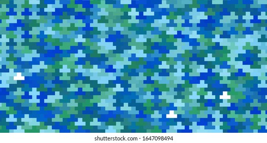 Hellblaue, grüne Vektorillustration in Rechtecken. Rechtecke mit buntem Farbverlauf auf abstraktem Hintergrund. Moderne Vorlage für Ihre Zielseite.