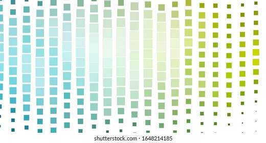 Light Blue, Green vector template in rectangles. Abstract gradient illustration with rectangles. Design for your business promotion.