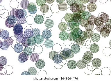 Light Blue, Green vector template with circles. Blurred bubbles on abstract background with colorful gradient. Design for your business advert.