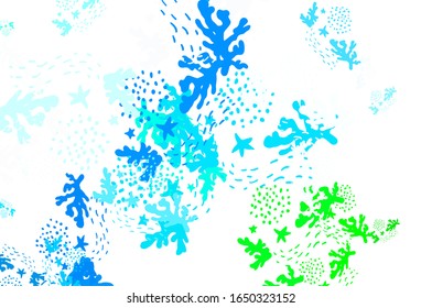 Light Blue, Green vector template with chaotic shapes. Illustration with colorful gradient shapes in abstract style. Background for a cell phone.