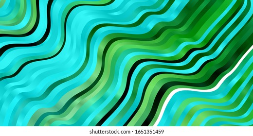 Planta vectorial verde, azul claro con curvas. Ilustración colorida en estilo circular con líneas. Mejor diseño para tu anuncio, afiche, banner.