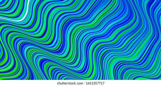 Planta vectorial verde, azul claro con curvas. Ilustración en estilo abstracto con degradado curvado.  Patrón de anuncios, comerciales.