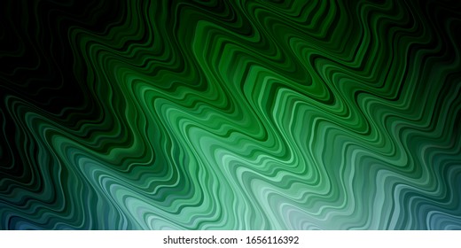 Light Blue, Green vector template with wry lines. Colorful illustration in circular style with lines. Pattern for websites, landing pages.