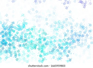 Light Blue, Green vector template with repeated sticks, dots. Colorful shining illustration with lines on abstract template. Best design for your ad, poster, banner.