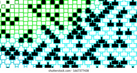 Light Blue, Green vector template with rectangles. New abstract illustration with rectangular shapes. Pattern for commercials, ads.