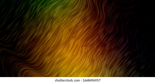 Planta vectorial verde, azul claro con líneas. Ilustración abstracta con líneas de degradado de banda. Plan para folletos y folletos comerciales