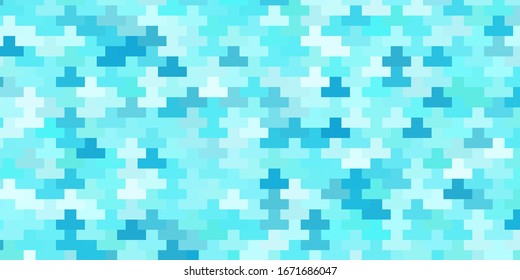 Light Blue, Green vector template in rectangles. Colorful illustration with gradient rectangles and squares. Pattern for commercials, ads.