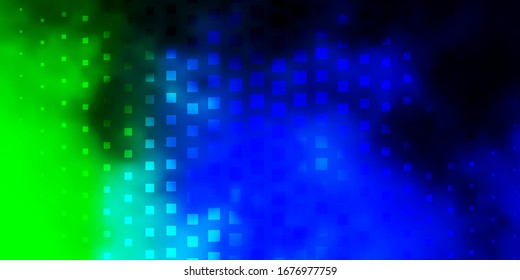 Light Blue, Green vector template in rectangles. Abstract gradient illustration with colorful rectangles. Best design for your ad, poster, banner.