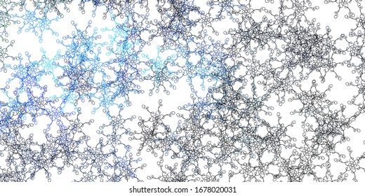 Light Blue, Green vector template with wry lines. Abstract illustration with bandy gradient lines. Best design for your ad, poster, banner.