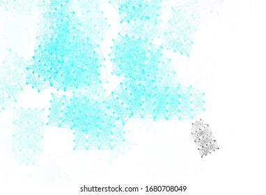 Light Blue, Green vector template with artificial intelligence structure. Colorful design in simple style with AI links. Design for depiction of cyber innovations.