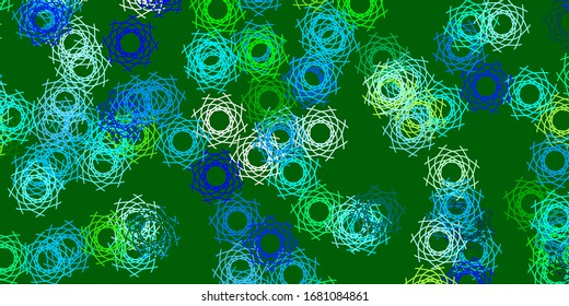 Hellblaue, grüne Vektorillustration mit abstrakten Formularen. Moderne abstrakte Illustration mit Farbverlauf-Zufallsformen. Kluges Design für Ihr Unternehmen.