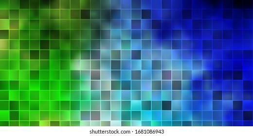 Light Blue, Green vector template with rectangles. Colorful illustration with gradient rectangles and squares. Modern template for your landing page.