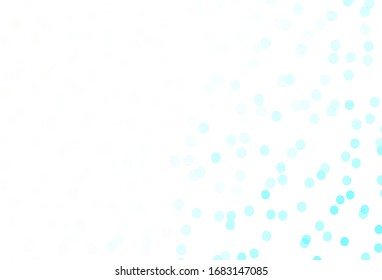 Planta vectorial verde, azul claro con copos de nieve. Brillante ilustración colorida con nieve sobre plantilla abstracta. Patrón para sitios web de año nuevo.