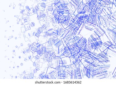 Light Blue, Green vector template with crystals, circles, squares. Illustration with colorful circles, triangles, rectangles. Template for wallpapers.