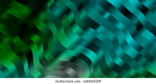 Plantilla vectorial verde, azul claro con líneas. Nueva ilustración colorida con líneas dobladas. Diseño para su promoción empresarial.