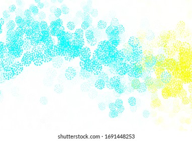 Light Blue, Green vector template with chaotic shapes. Simple colorful illustration with abstract gradient shapes. Best smart design for your business.