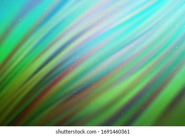 Light Blue, Green vector template with space stars. Modern abstract illustration with Big Dipper stars. Template for cosmic backgrounds.
