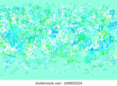 Light Blue, Green vector template with bent lines. An elegant bright illustration with gradient. Elegant pattern for a brand book.