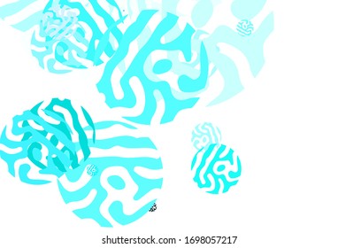 Hellblaue, grüne Vektorillustration mit chaotischen Formen. Einfache farbige Illustration mit abstrakten Farbverlauf-Formen. Modernes Design für Ihre Visitenkarte.