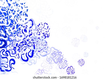 Plantilla vectorial verde, azul claro, con formas caóticas. Coloridas formas caóticas con degradado de estilo moderno. Fondo para un teléfono móvil.