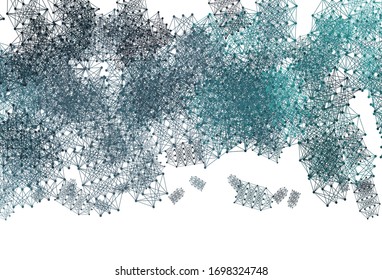 Light Blue, Green vector template with artificial intelligence structure. Shining illustration with AI shapes on abstract template. Smart design for promotion of bid data.