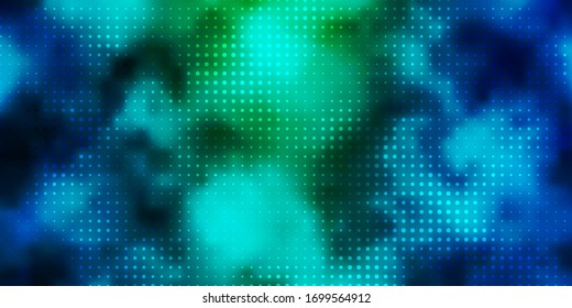 Planta vectorial verde azul claro con círculos. Ilustración abstracta con puntos coloridos al estilo natural. Nueva plantilla para un libro de marcas.