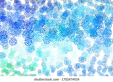 Light Blue, Green vector template with chaotic shapes. Modern abstract illustration with colorful random forms. Background for a cell phone.