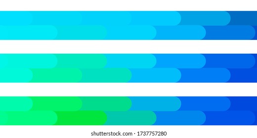 Azul claro, plantilla vectorial verde con líneas. Ilustración abstracta moderna con líneas coloridas. Patrón de folletos, folletos.