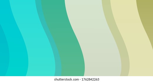 Light Blue, Green vector template with wry lines. Colorful illustration in abstract style with bent lines. Pattern for ads, commercials.