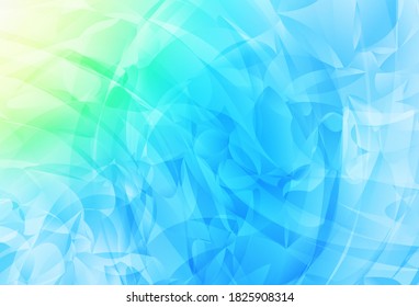 Light Blue, Green vector template with chaotic shapes. Simple colorful illustration with abstract gradient shapes. Modern design for your business card.