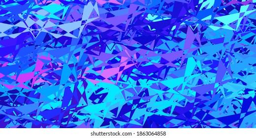 Light blue, green vector template with triangle shapes. Outstanding abstract illustration with range of colorful triangles. Pattern for promotions.