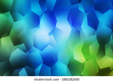 Light Blue, Green vector template in hexagonal style. Design in abstract style with hexagons. Design for your business advert.