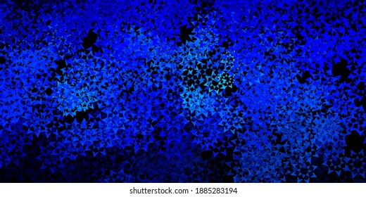 Plantilla vectorial verde, azul claro con cristales, triángulos. Triángulos sobre fondo abstracto con gradiente colorido. Patrón de folletos y folletos