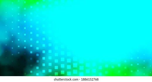 Plantilla vectorial verde, azul claro en rectángulos. Nueva ilustración abstracta con formas rectangulares. Mejor diseño para tu anuncio, afiche, banner.