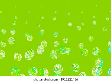Light Blue, Green vector template with circles. Modern abstract illustration with colorful water drops. Pattern for beautiful websites.
