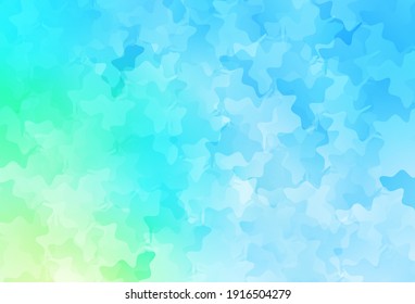 Light Blue, Green vector template with chaotic shapes. Colorful chaotic forms with gradient in modern style. Simple design for your web site.