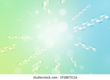 Light Blue, Green vector template in carnival style. A Smart Illustration with gradient Christmas elements. Pattern for school, grammar websites.